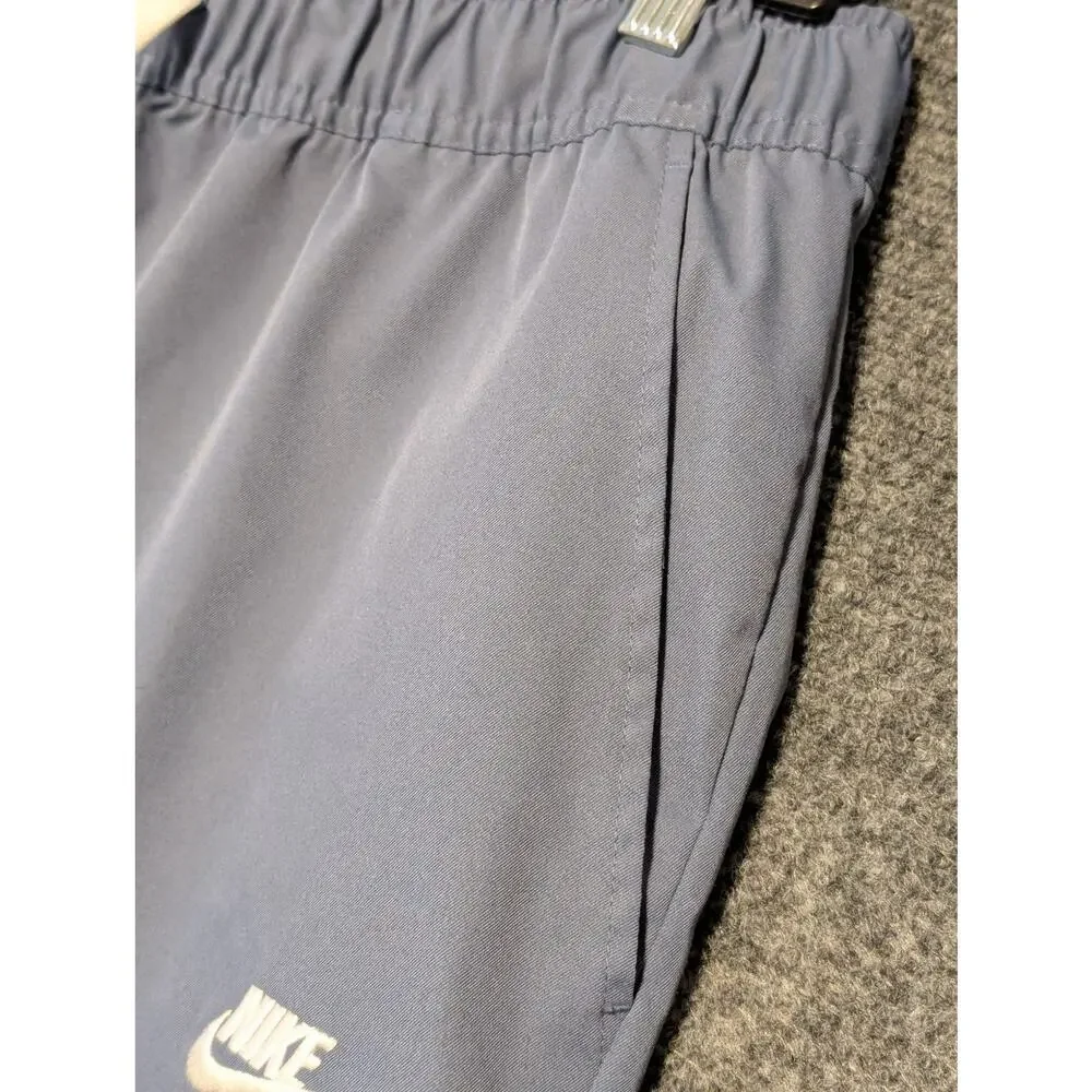 NIKE Smoke Blue Club Woven Taper Leg Dri Fit Elastic Drawstring Waist Sz L Pants